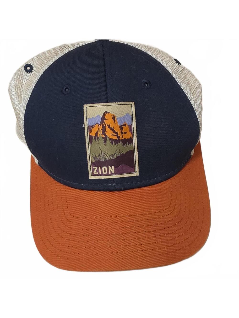 Zion patch graphic Trucker mesh Ball cap hat OURAY 51073 snapback